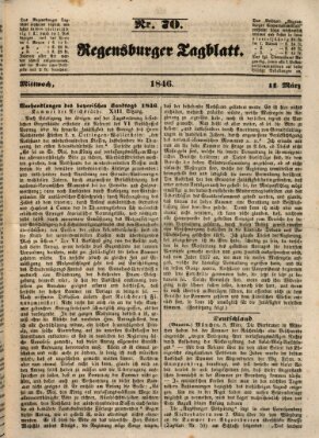 Regensburger Tagblatt Mittwoch 11. März 1846