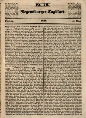 Regensburger Tagblatt Dienstag 17. März 1846