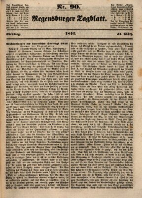 Regensburger Tagblatt Dienstag 31. März 1846