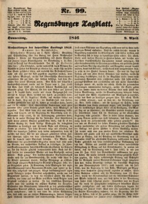 Regensburger Tagblatt Donnerstag 9. April 1846