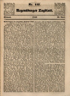 Regensburger Tagblatt Mittwoch 29. April 1846