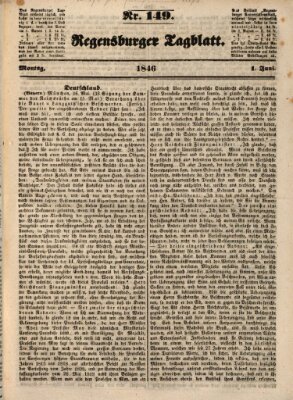 Regensburger Tagblatt Montag 1. Juni 1846