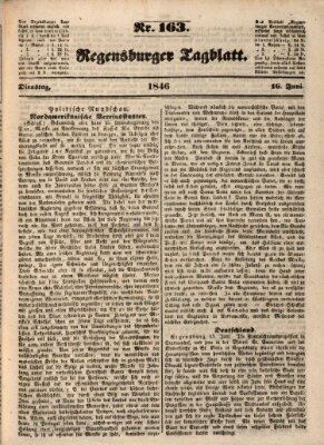 Regensburger Tagblatt Dienstag 16. Juni 1846