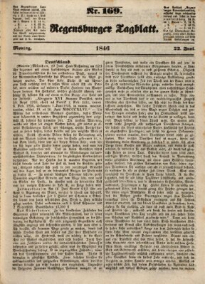 Regensburger Tagblatt Montag 22. Juni 1846