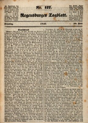 Regensburger Tagblatt Dienstag 30. Juni 1846