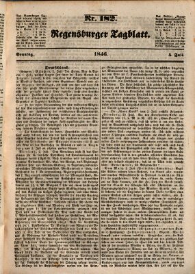 Regensburger Tagblatt Sonntag 5. Juli 1846