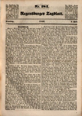 Regensburger Tagblatt Dienstag 7. Juli 1846