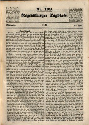 Regensburger Tagblatt Mittwoch 22. Juli 1846