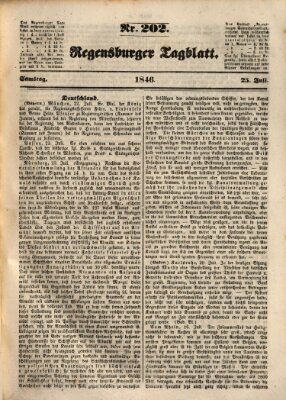 Regensburger Tagblatt Samstag 25. Juli 1846