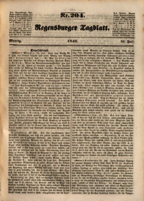 Regensburger Tagblatt Montag 27. Juli 1846