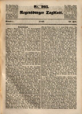 Regensburger Tagblatt Dienstag 28. Juli 1846