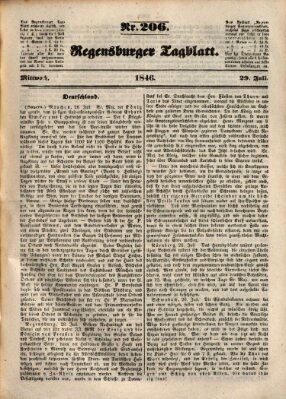 Regensburger Tagblatt Mittwoch 29. Juli 1846