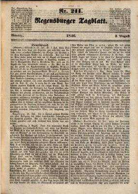 Regensburger Tagblatt Montag 3. August 1846