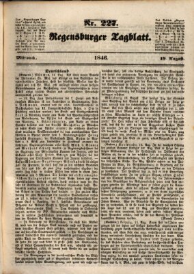 Regensburger Tagblatt Mittwoch 19. August 1846