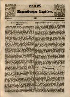 Regensburger Tagblatt Mittwoch 9. September 1846