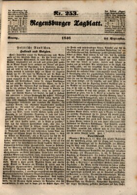 Regensburger Tagblatt Montag 14. September 1846