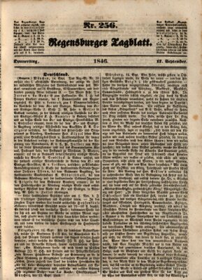 Regensburger Tagblatt Donnerstag 17. September 1846