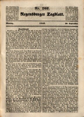 Regensburger Tagblatt Montag 28. September 1846