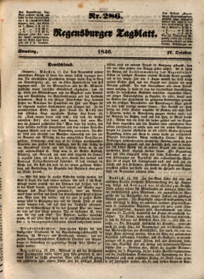 Regensburger Tagblatt Samstag 17. Oktober 1846