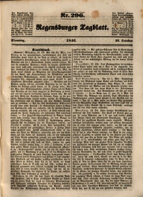 Regensburger Tagblatt Dienstag 27. Oktober 1846