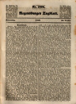 Regensburger Tagblatt Donnerstag 29. Oktober 1846