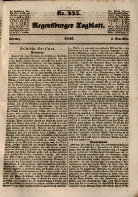 Regensburger Tagblatt Samstag 5. Dezember 1846