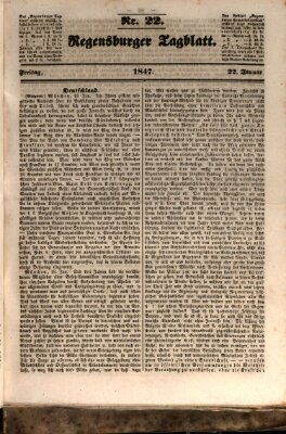 Regensburger Tagblatt Freitag 22. Januar 1847