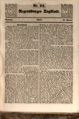 Regensburger Tagblatt Sonntag 24. Januar 1847