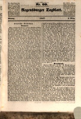 Regensburger Tagblatt Montag 1. März 1847