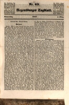 Regensburger Tagblatt Donnerstag 4. März 1847