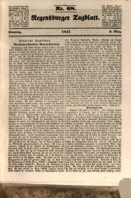 Regensburger Tagblatt Dienstag 9. März 1847