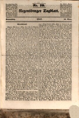 Regensburger Tagblatt Donnerstag 11. März 1847