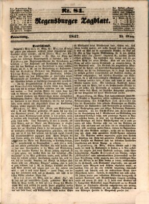 Regensburger Tagblatt Donnerstag 25. März 1847