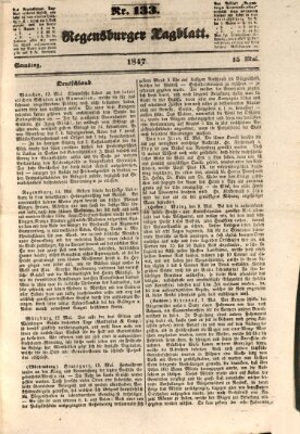 Regensburger Tagblatt Samstag 15. Mai 1847