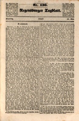 Regensburger Tagblatt Dienstag 18. Mai 1847