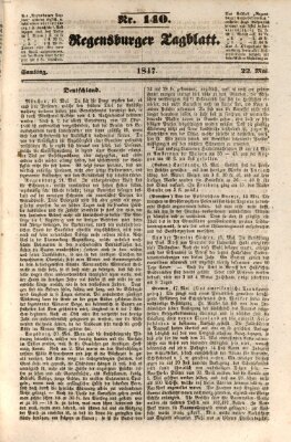 Regensburger Tagblatt Samstag 22. Mai 1847