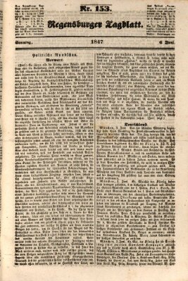 Regensburger Tagblatt Sonntag 6. Juni 1847