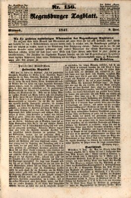 Regensburger Tagblatt Mittwoch 9. Juni 1847