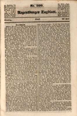 Regensburger Tagblatt Dienstag 22. Juni 1847