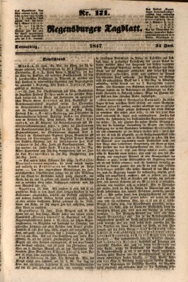 Regensburger Tagblatt Donnerstag 24. Juni 1847