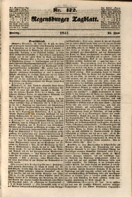 Regensburger Tagblatt Freitag 25. Juni 1847