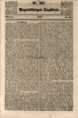 Regensburger Tagblatt Mittwoch 30. Juni 1847