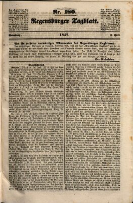 Regensburger Tagblatt Samstag 3. Juli 1847