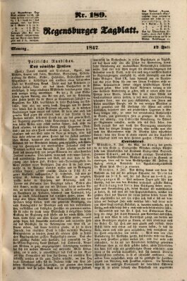 Regensburger Tagblatt Montag 12. Juli 1847