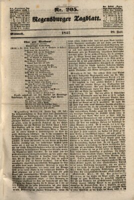 Regensburger Tagblatt Mittwoch 28. Juli 1847