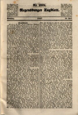 Regensburger Tagblatt Samstag 31. Juli 1847