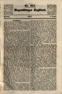 Regensburger Tagblatt Dienstag 3. August 1847