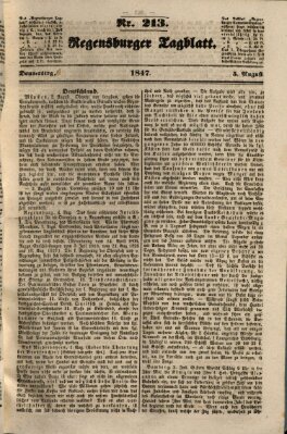 Regensburger Tagblatt Donnerstag 5. August 1847