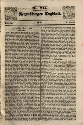 Regensburger Tagblatt Samstag 7. August 1847