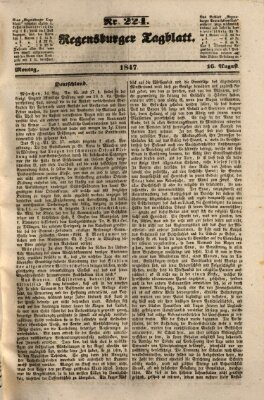 Regensburger Tagblatt Montag 16. August 1847